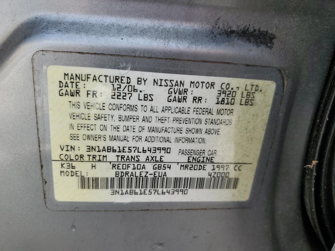 2007 Nissan Sentra - Image 12