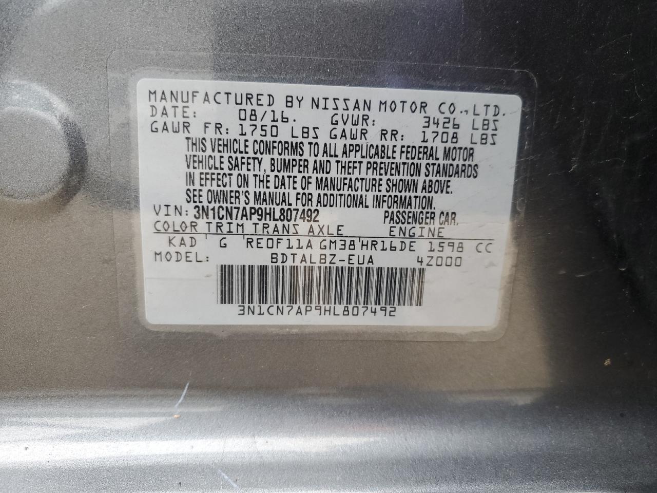 2017 Nissan Versa - Image 12