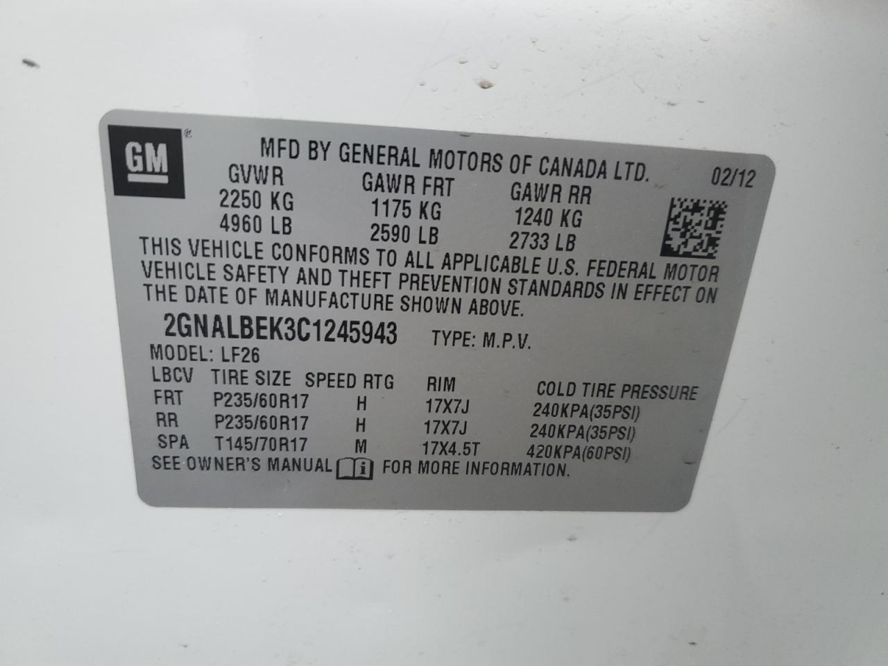 2012 Chevrolet Equinox - Image 13