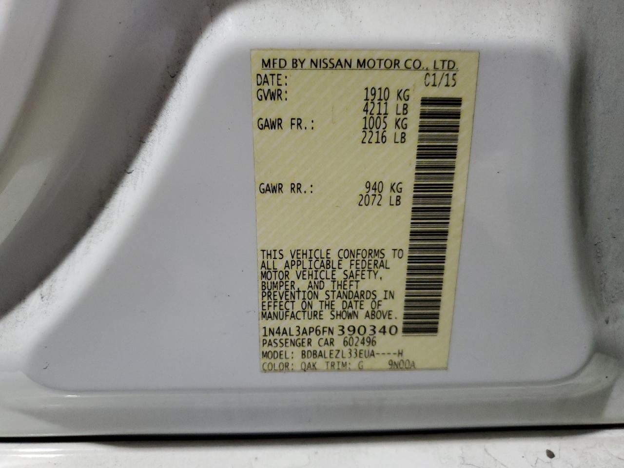 2015 Nissan Altima - Image 12