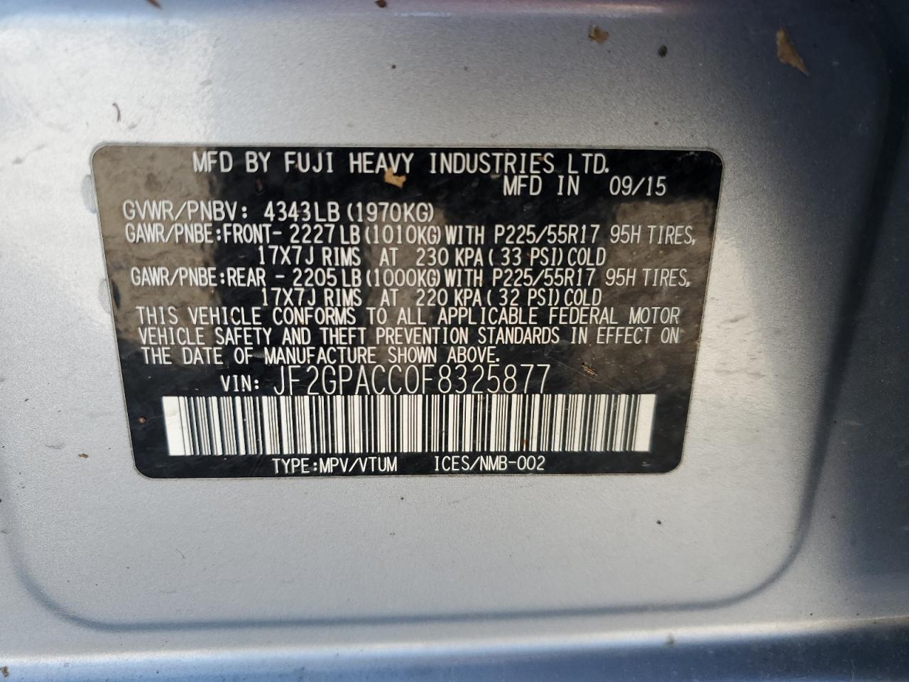2015 Subaru XV - Image 14