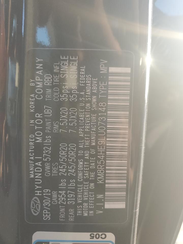 2020 Hyundai Palisade Limited VIN: KM8R54HE9LU073148 Lot: 44676935