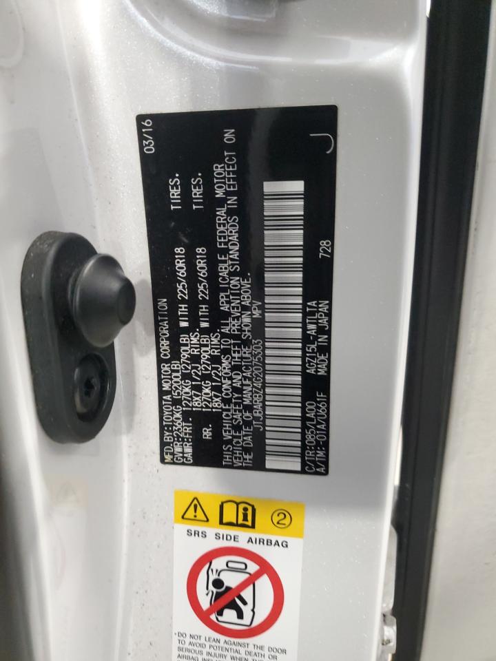 2016 Lexus Nx 200T Base VIN: JTJBARBZ4G2075303 Lot: 45684085