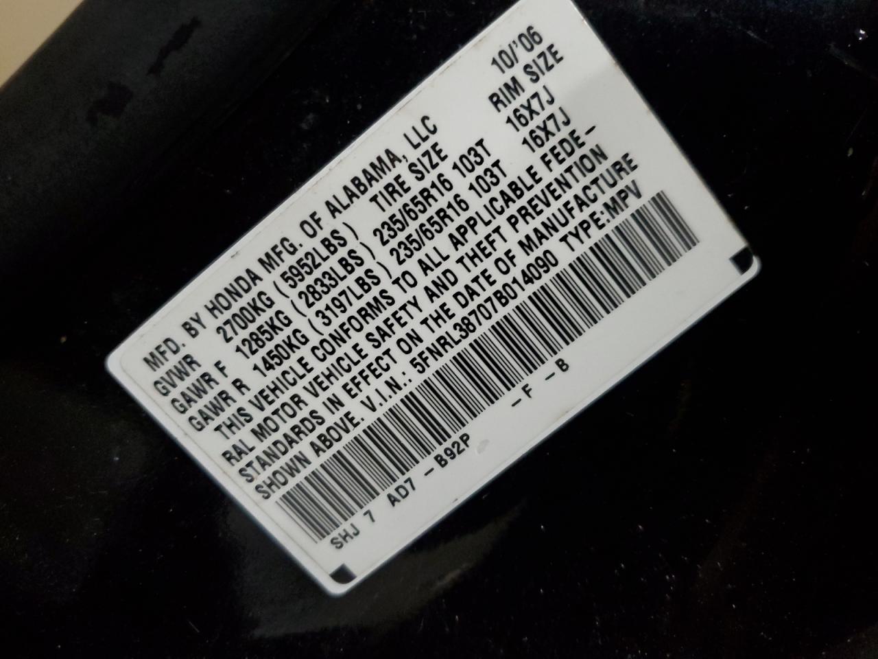 2007 Honda Odyssey - Image 13
