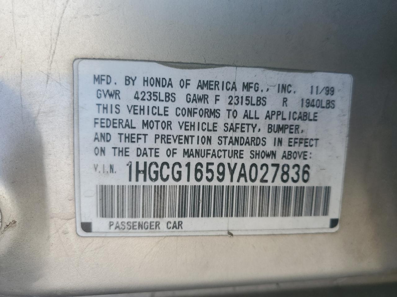 2000 Honda Accord - Image 15