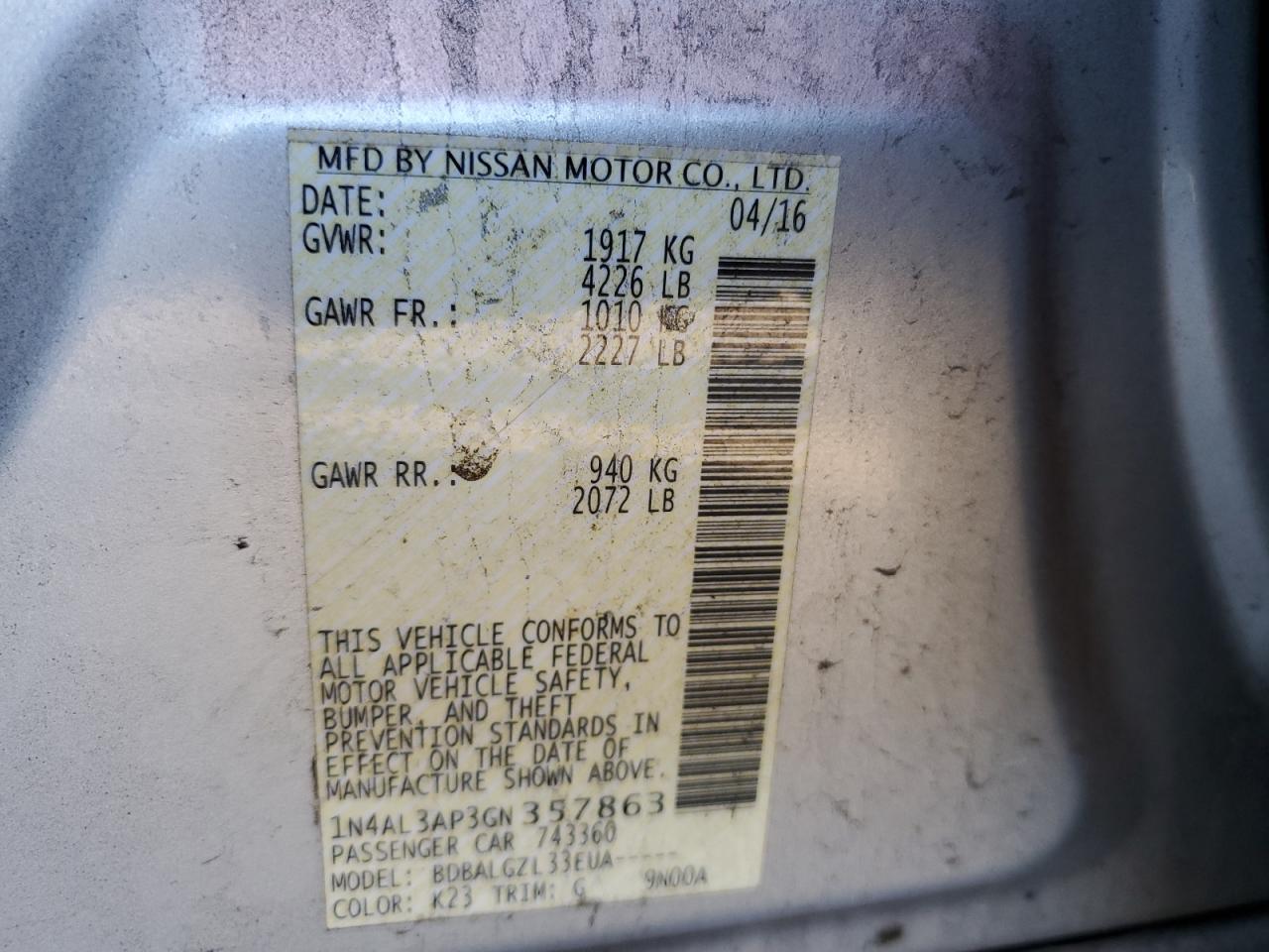 2016 Nissan Altima - Image 12