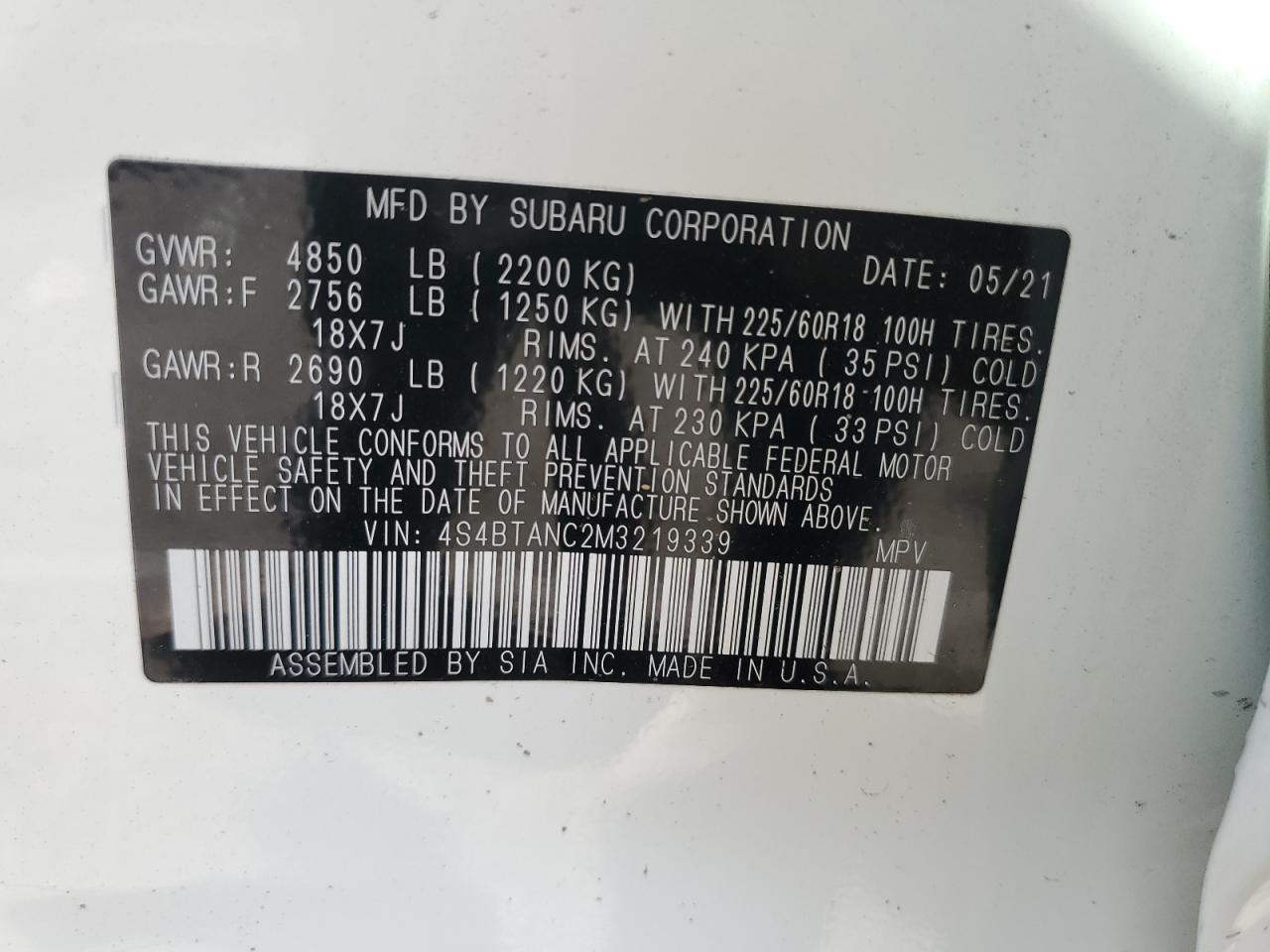 2021 Subaru Outback - Image 13