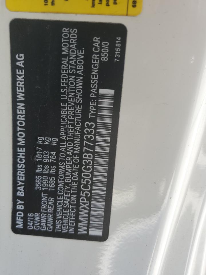 2016 Mini Cooper VIN: WMWXP5C50G3B77333 Lot: 44339955