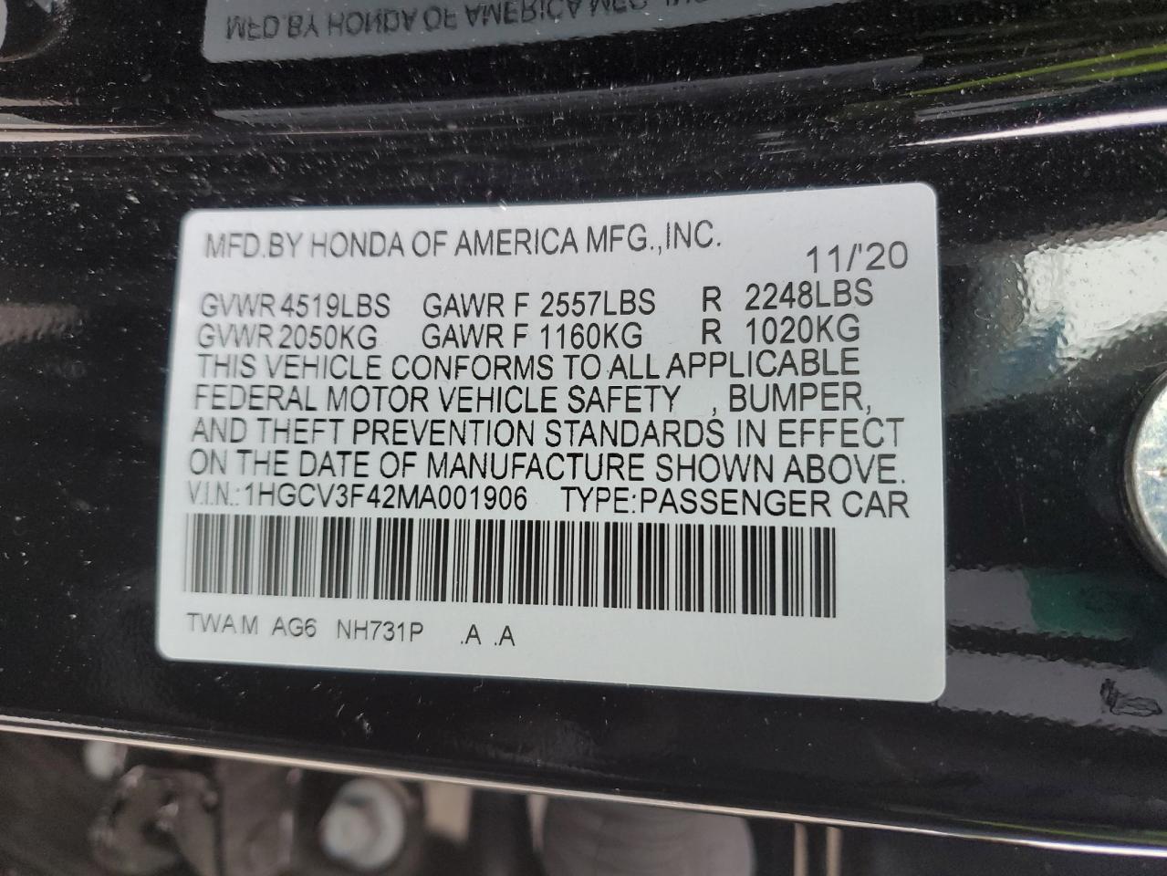 2021 Honda Accord - Image 13