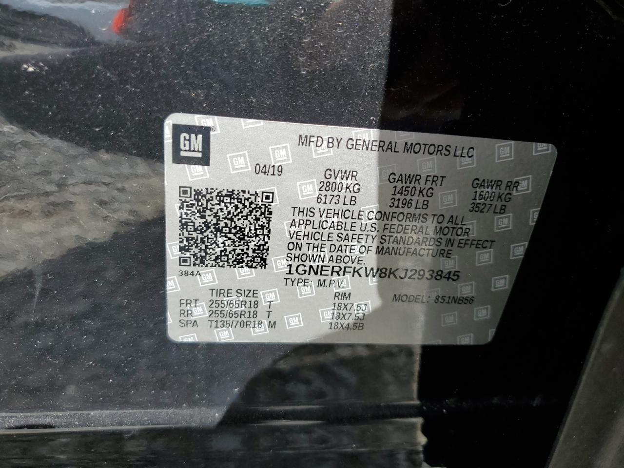 2019 Chevrolet Traverse Ls VIN: 1GNERFKW8KJ293845 Lot: 46196035