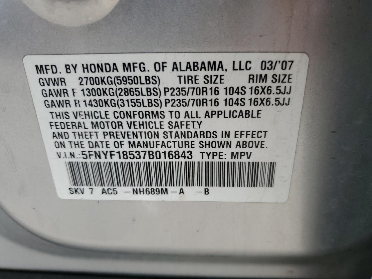 2007 Honda Pilot - Image 13