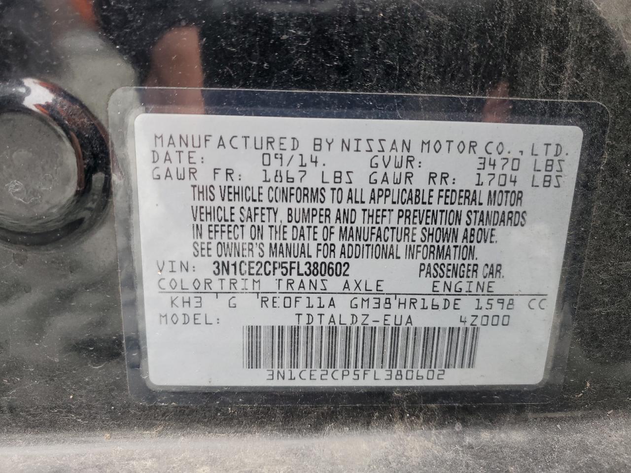 2015 Nissan Versa - Image 12