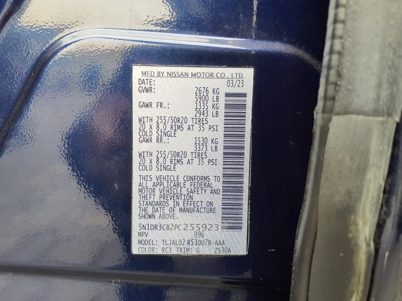5N1DR3CB2PC255923 - 2023 Nissan PATHFINDER - #46200595