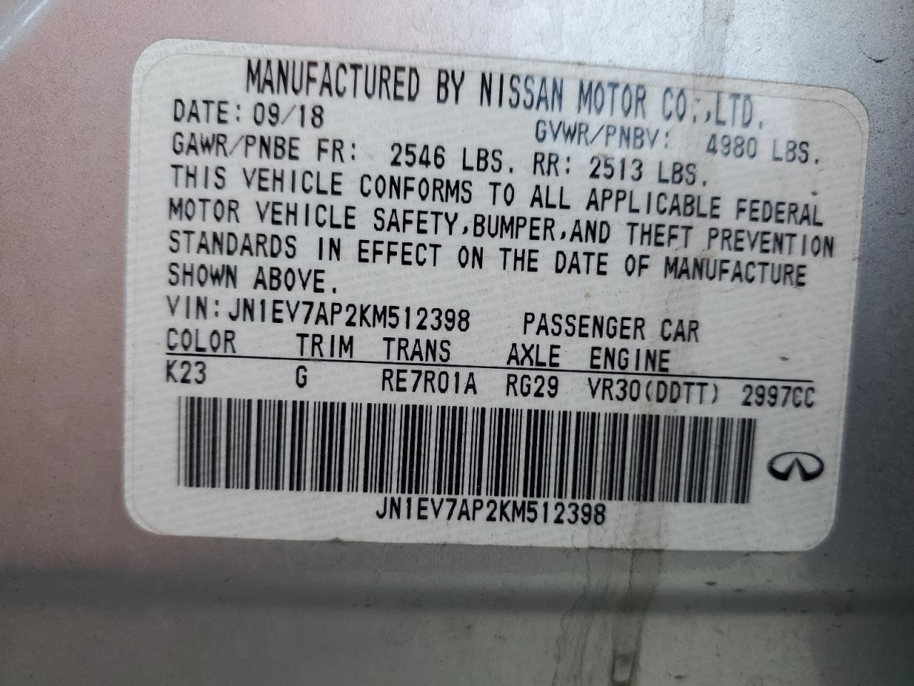 2019 Infiniti Q50 - Image 13