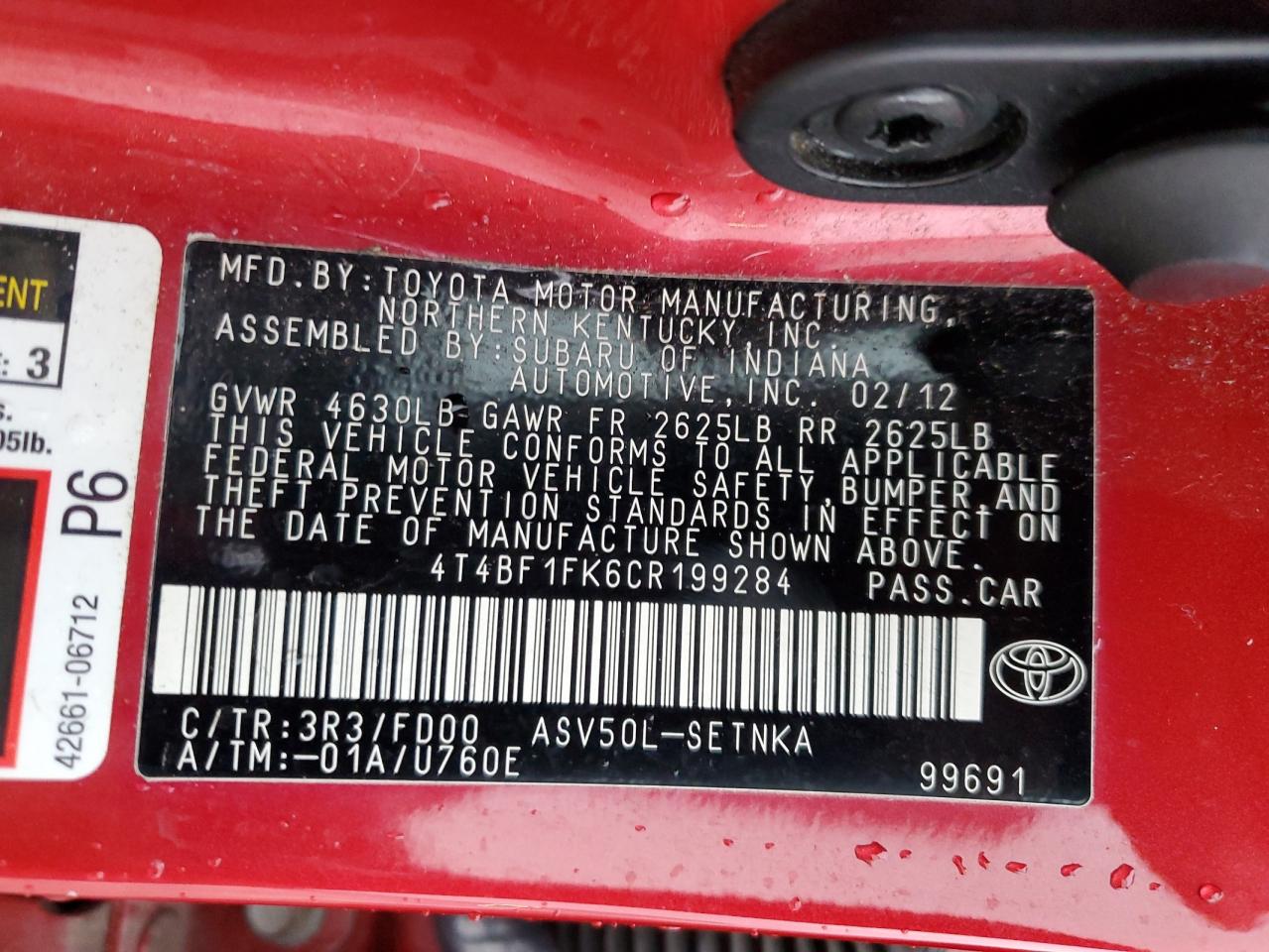 2012 Toyota Camry - Image 12