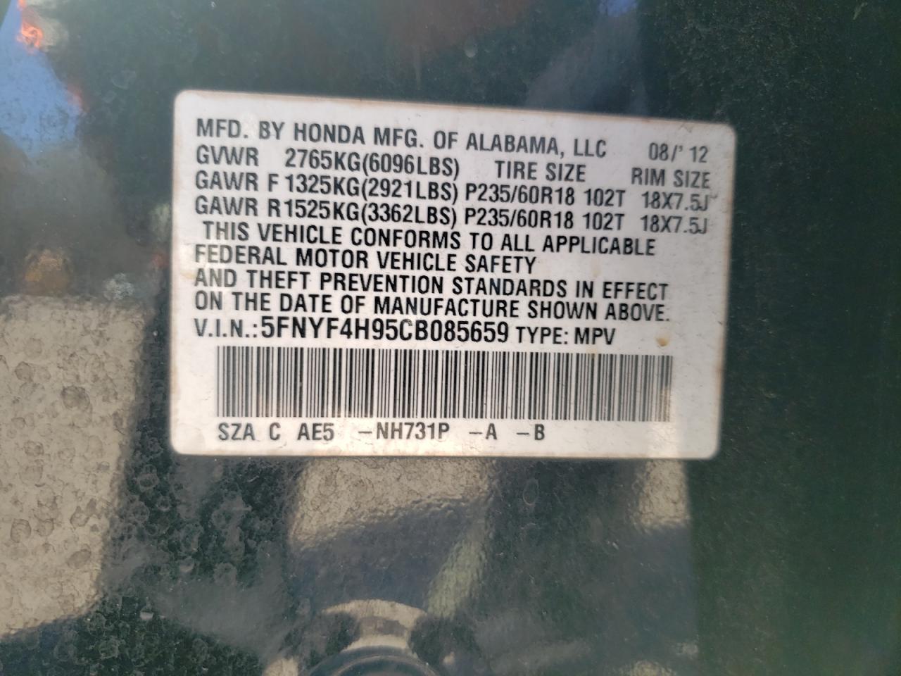 2012 Honda Pilot - Image 13