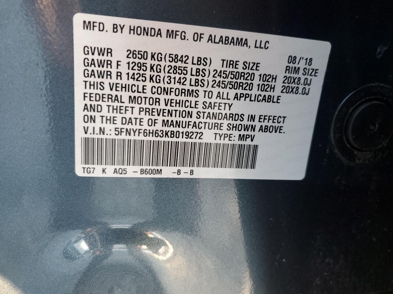 2019 Honda Pilot - Image 15