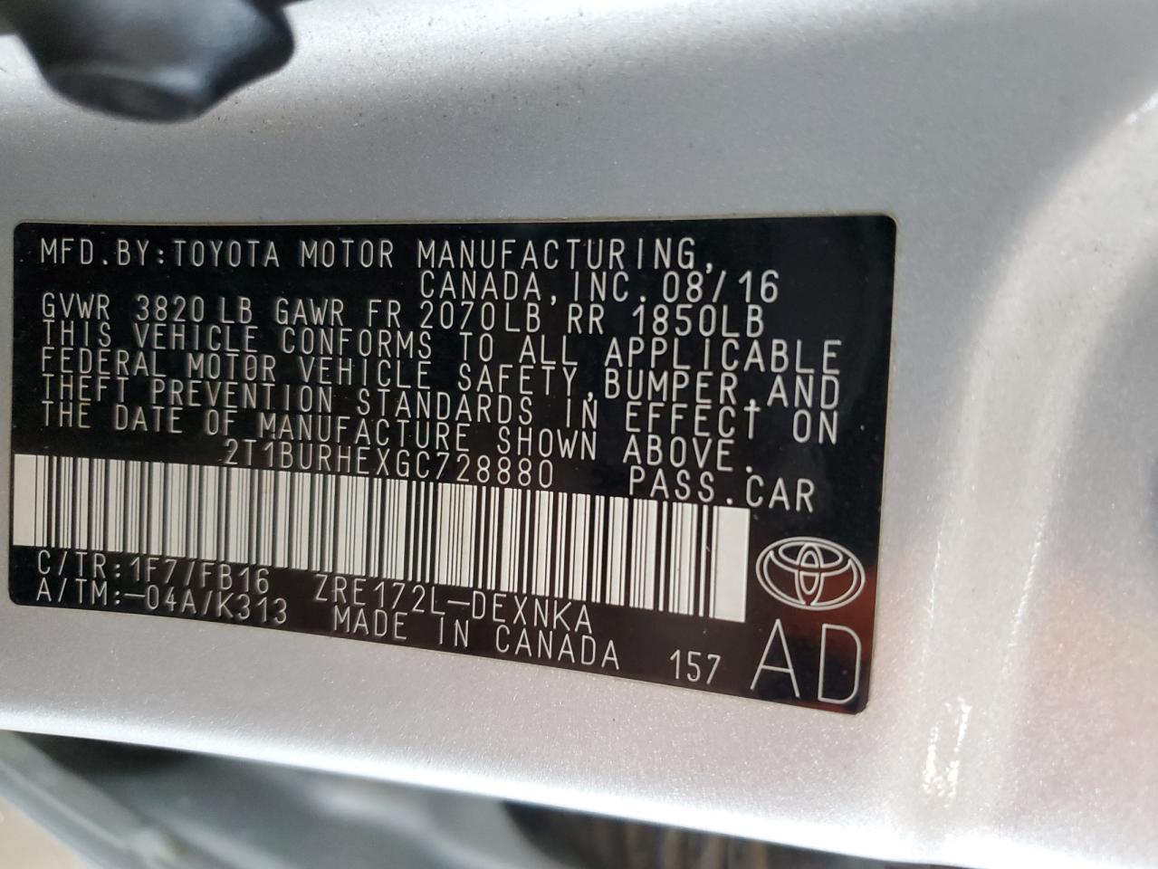 2016 Toyota Corolla - Image 12