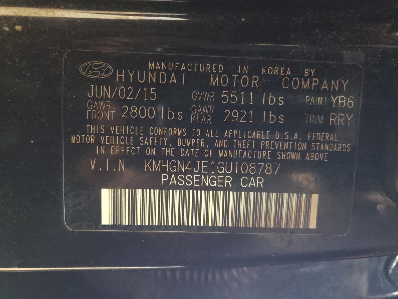 2016 Hyundai Genesis - Image 12