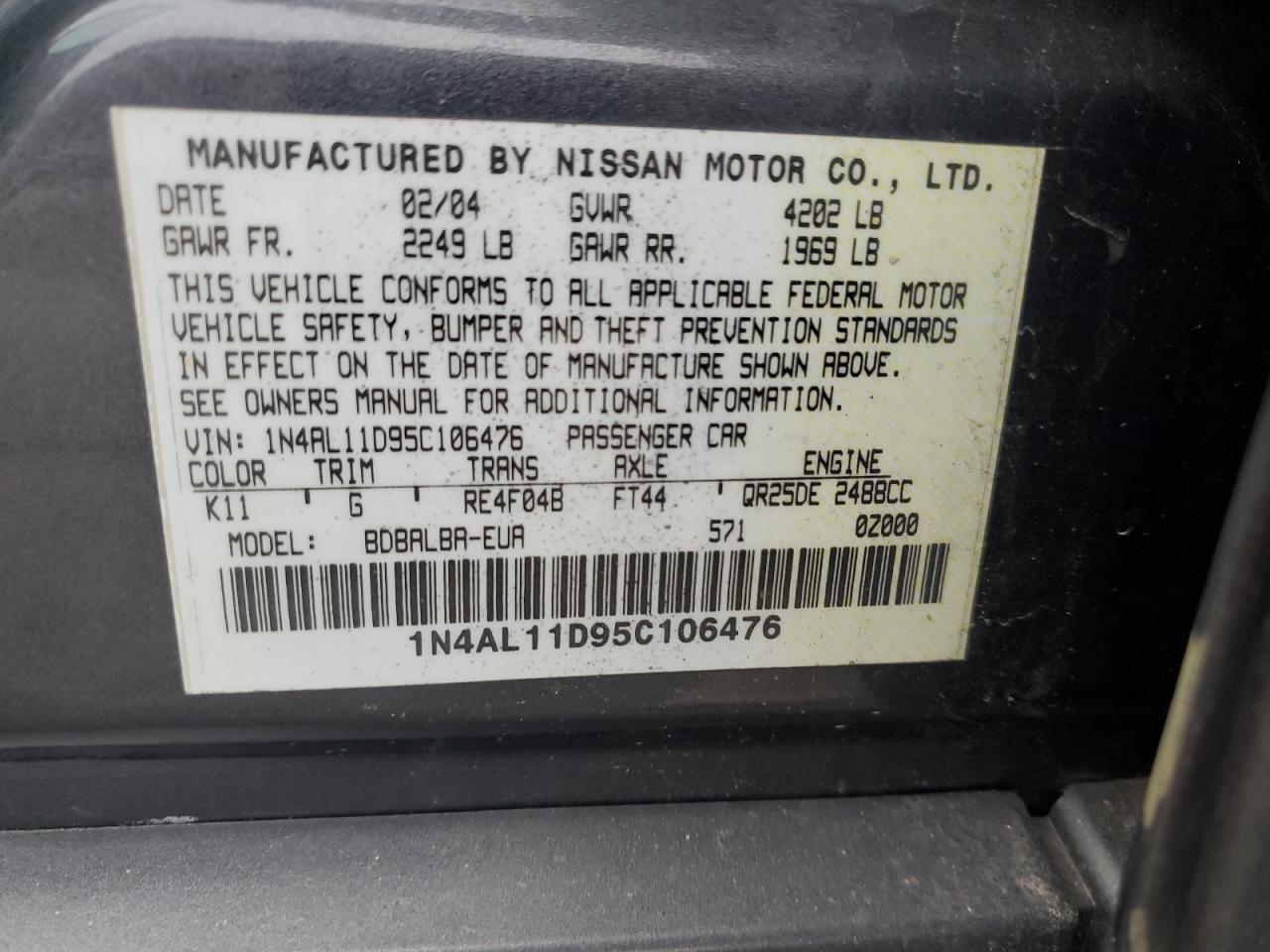 2005 Nissan Altima - Image 12