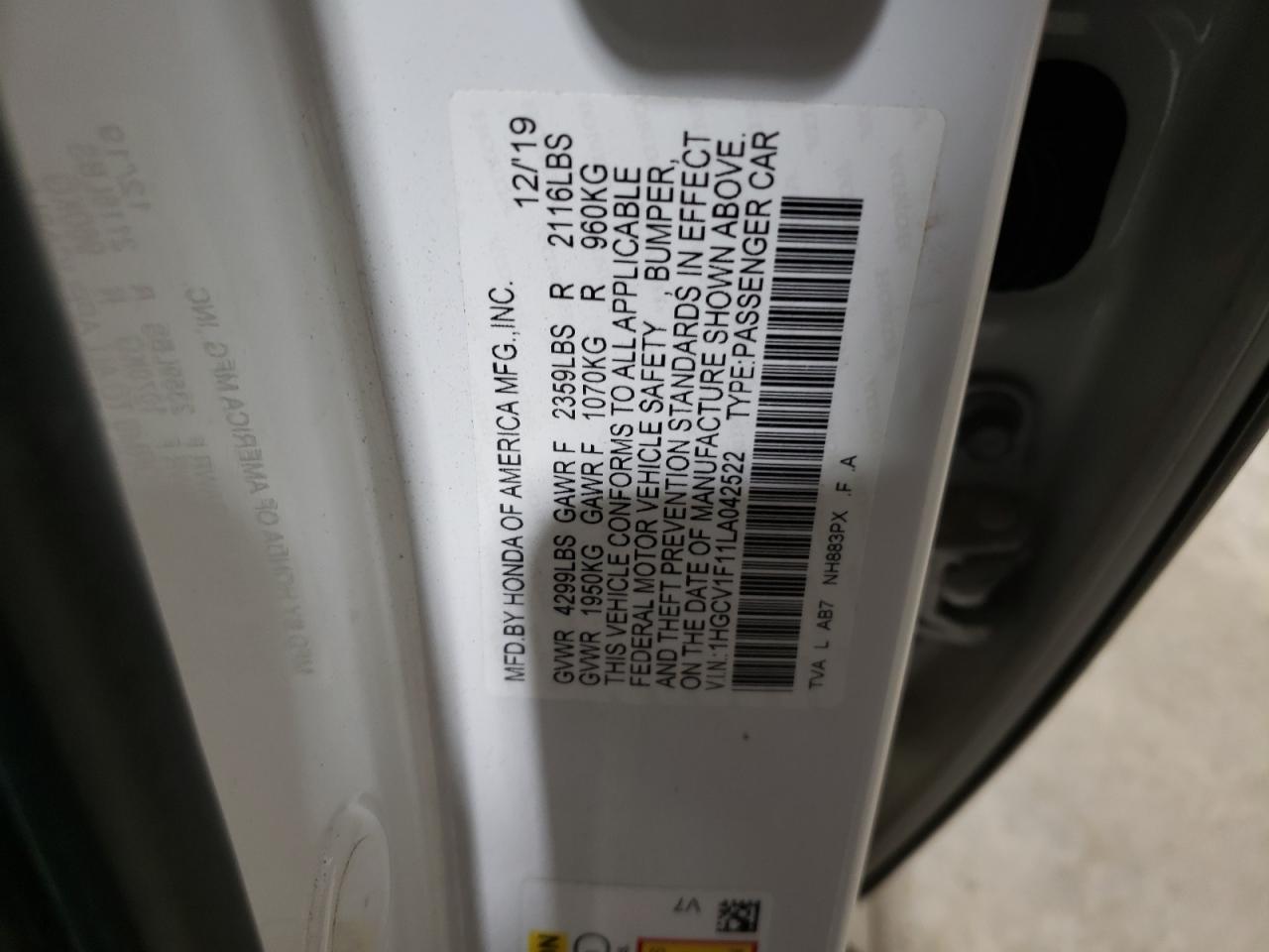 2020 Honda Accord - Image 12