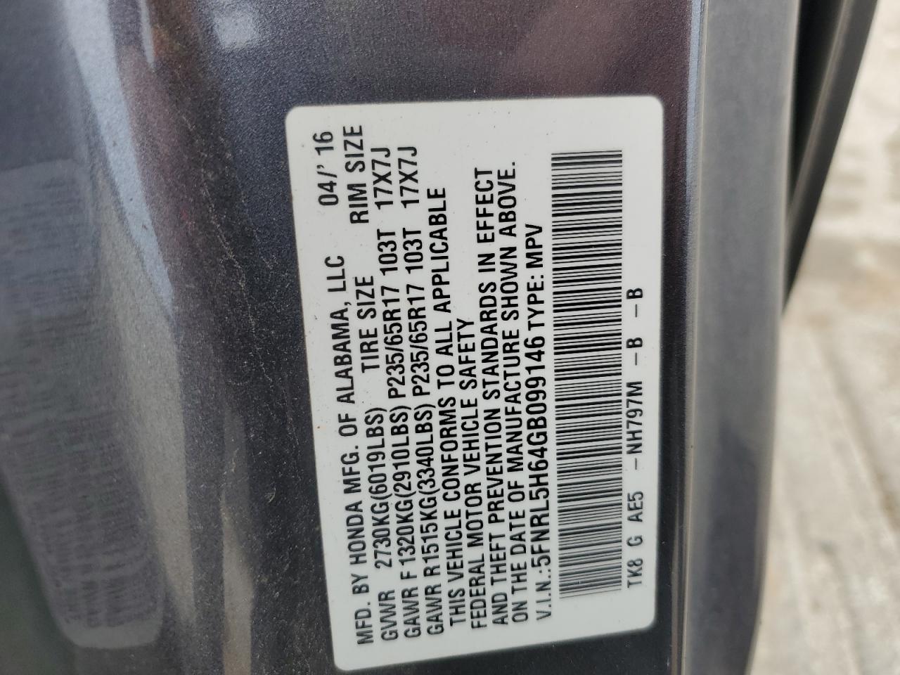 2016 Honda Odyssey - Image 14