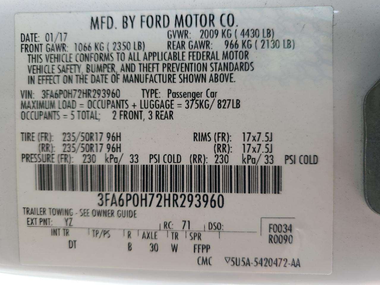 2017 Ford Fusion - Image 12