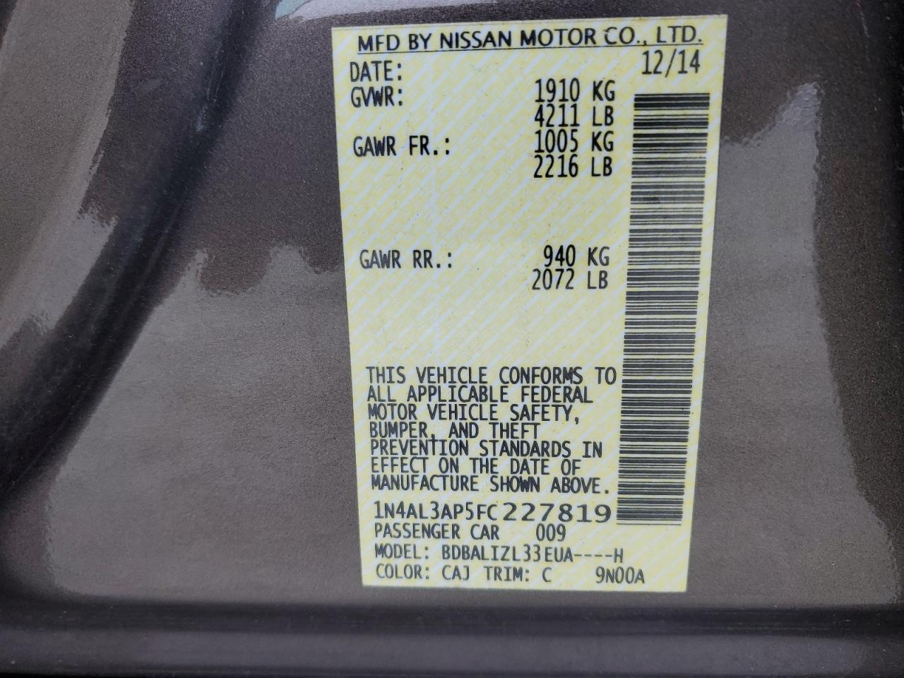 2015 Nissan Altima - Image 14