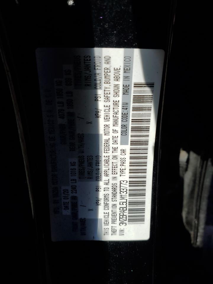 2020 Mazda 3 VIN: 3MZBPABL5LM133773 Lot: 46118785