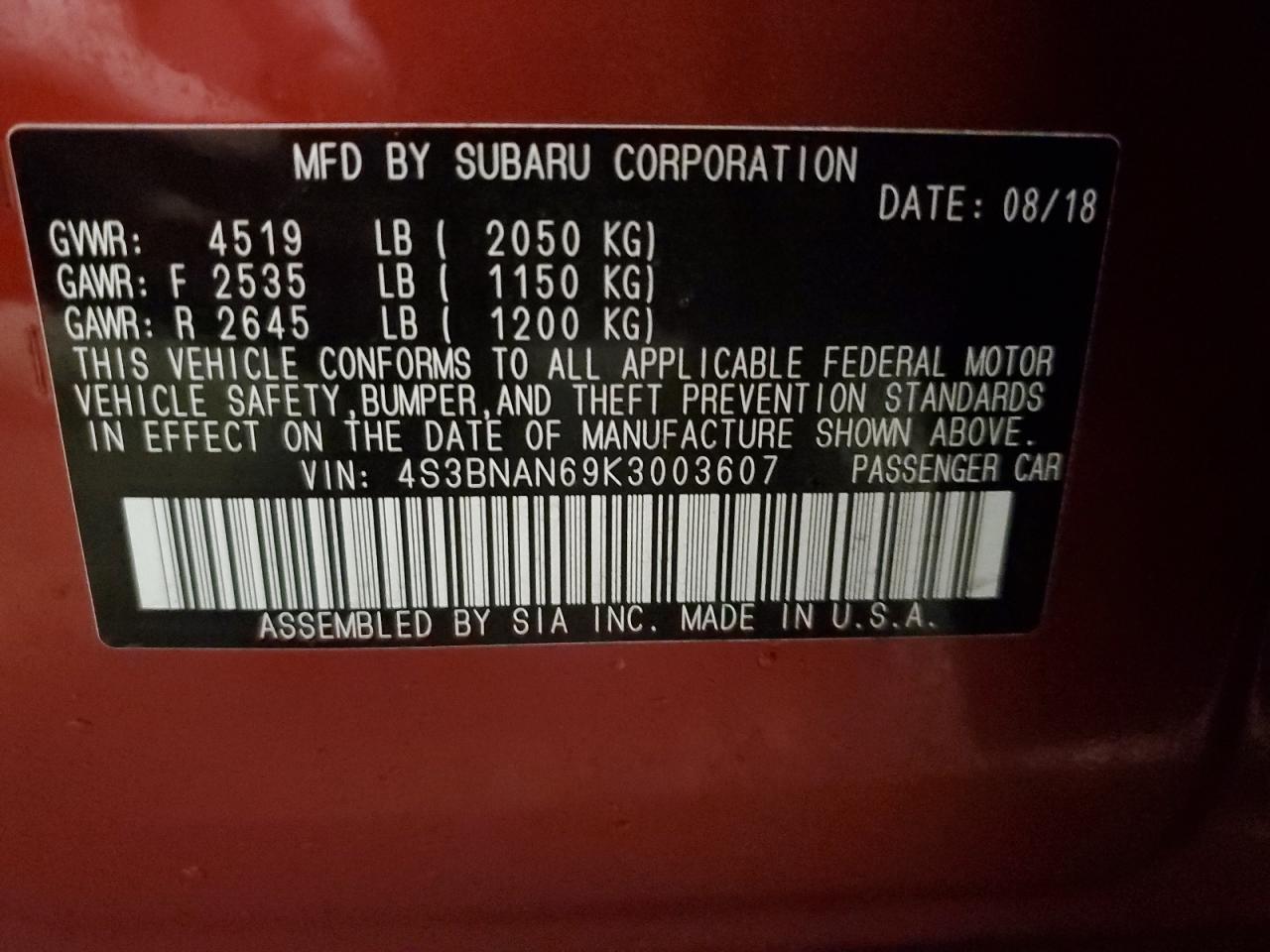 2019 Subaru Legacy - Image 13