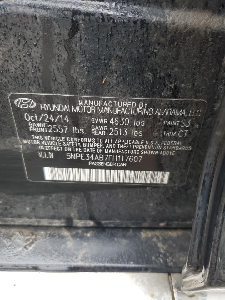 2015 Hyundai Sonata Sport VIN: 5NPE34AB7FH117607 Lot: 45206455