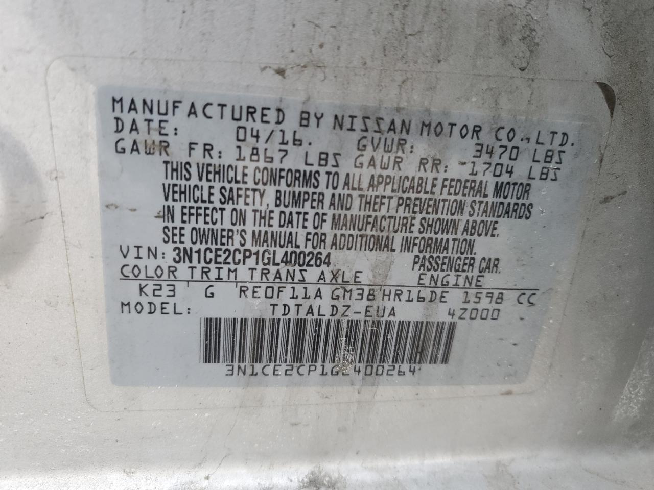 2016 Nissan Versa - Image 12