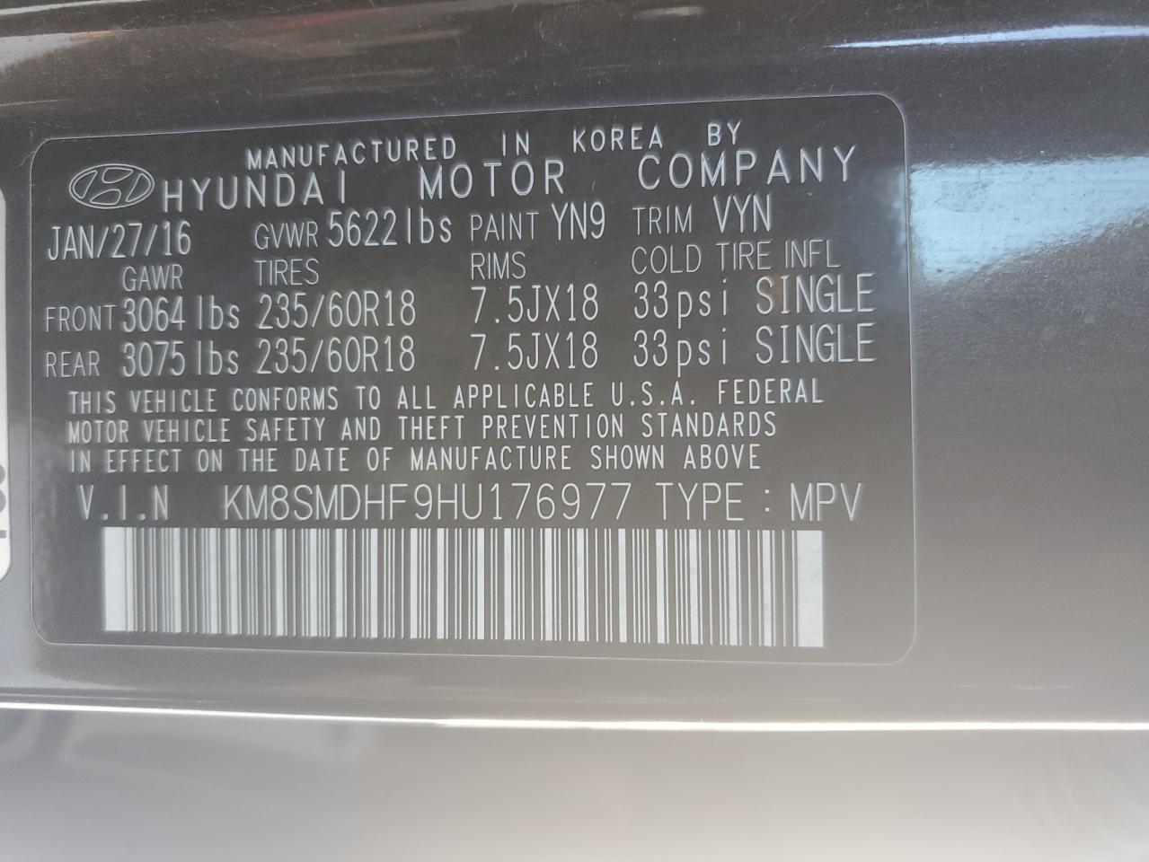 2017 Hyundai Santa Fe - Image 13