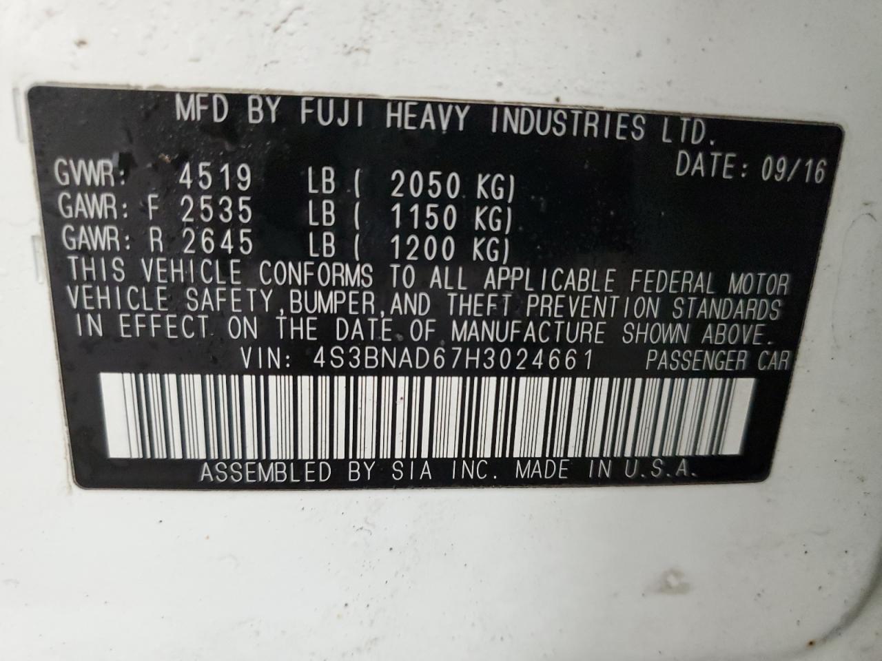 2017 Subaru Legacy - Image 13