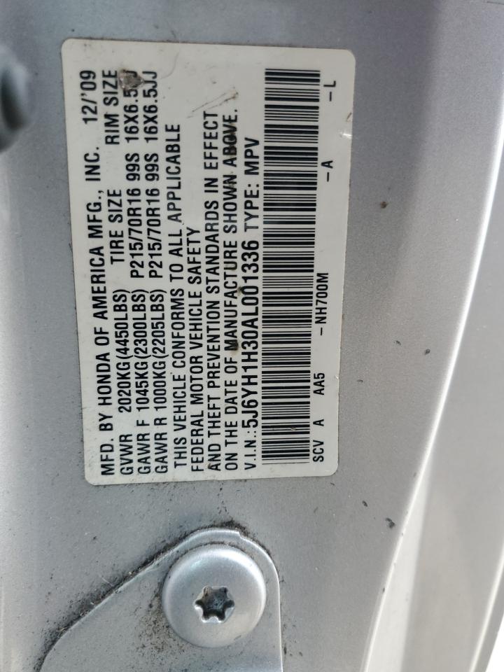 2010 Honda Element Lx VIN: 5J6YH1H30AL001336 Lot: 44948285