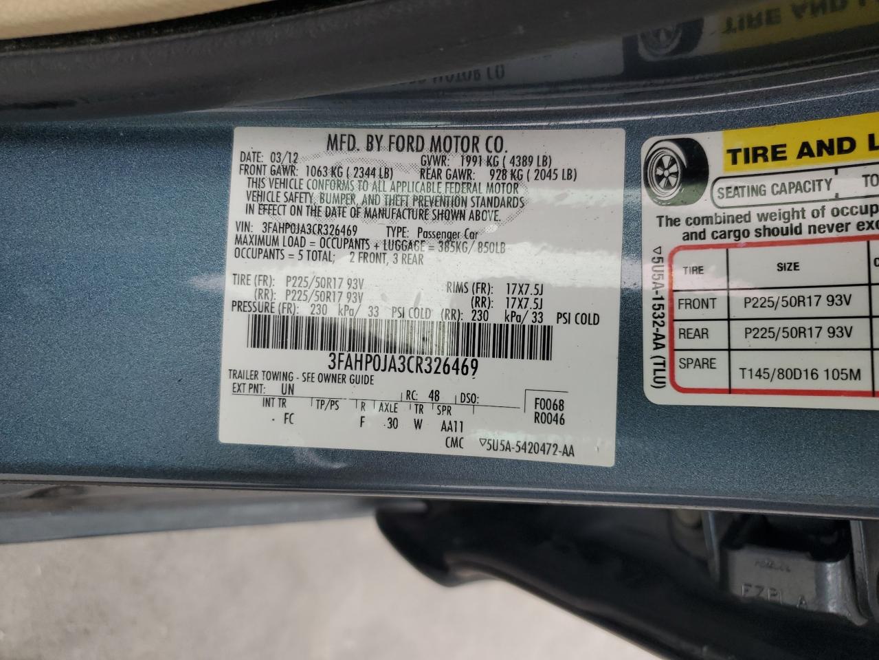 2012 Ford Fusion - Image 12