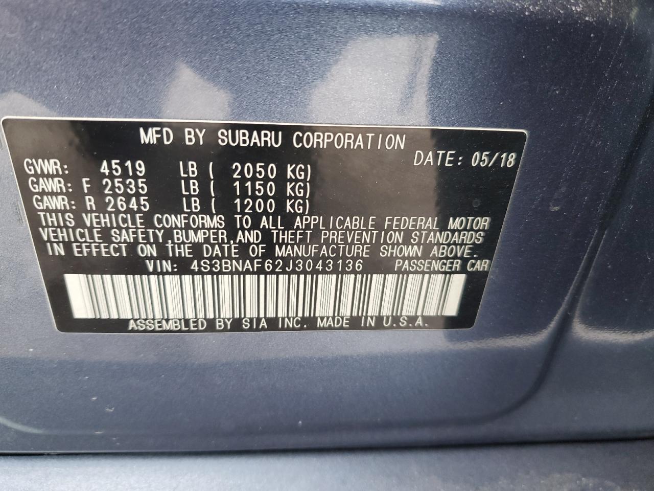 2018 Subaru Legacy - Image 12