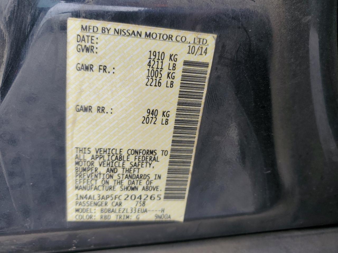 2015 Nissan Altima - Image 14