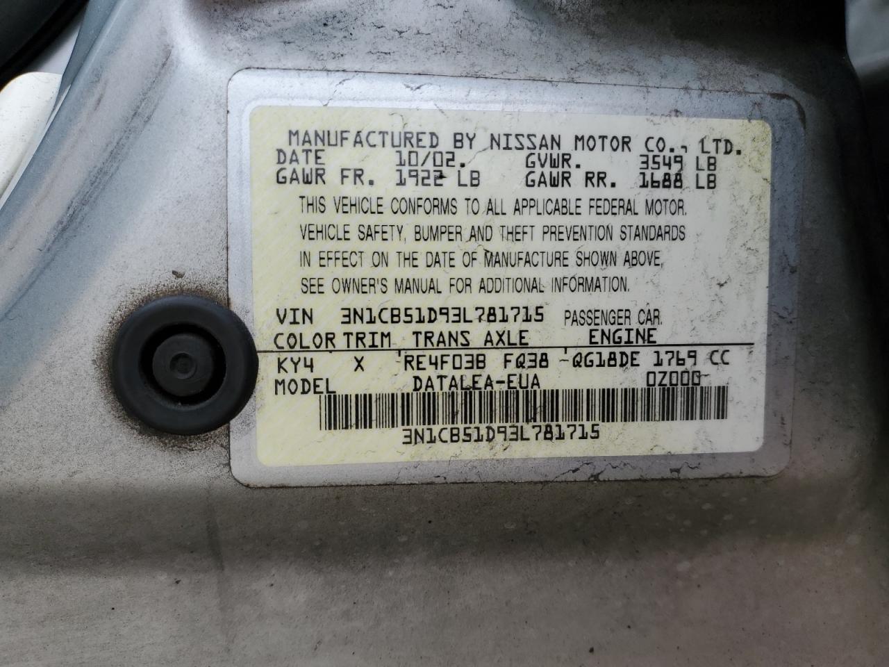 2003 Nissan Sentra - Image 12