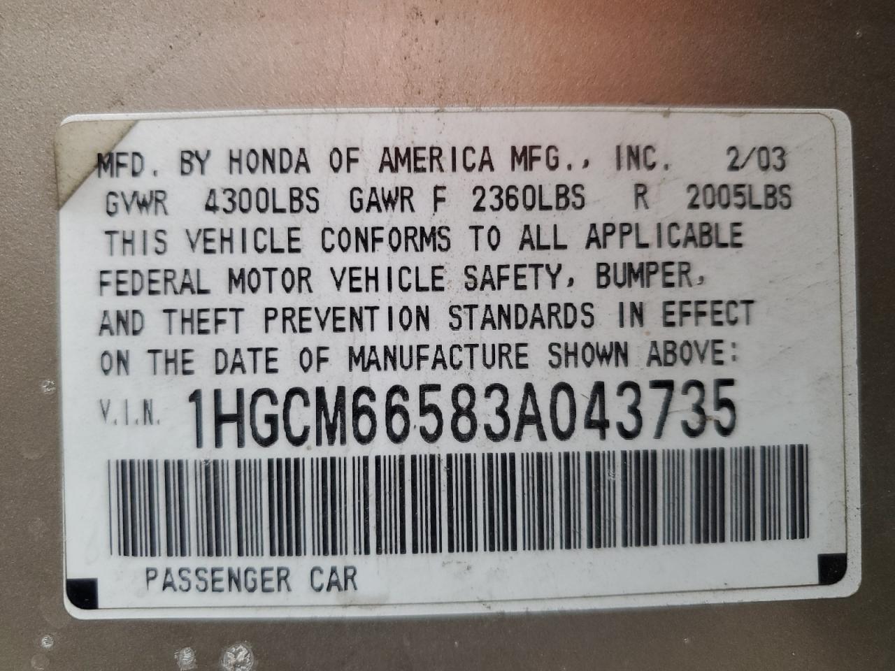 2003 Honda Accord - Image 14