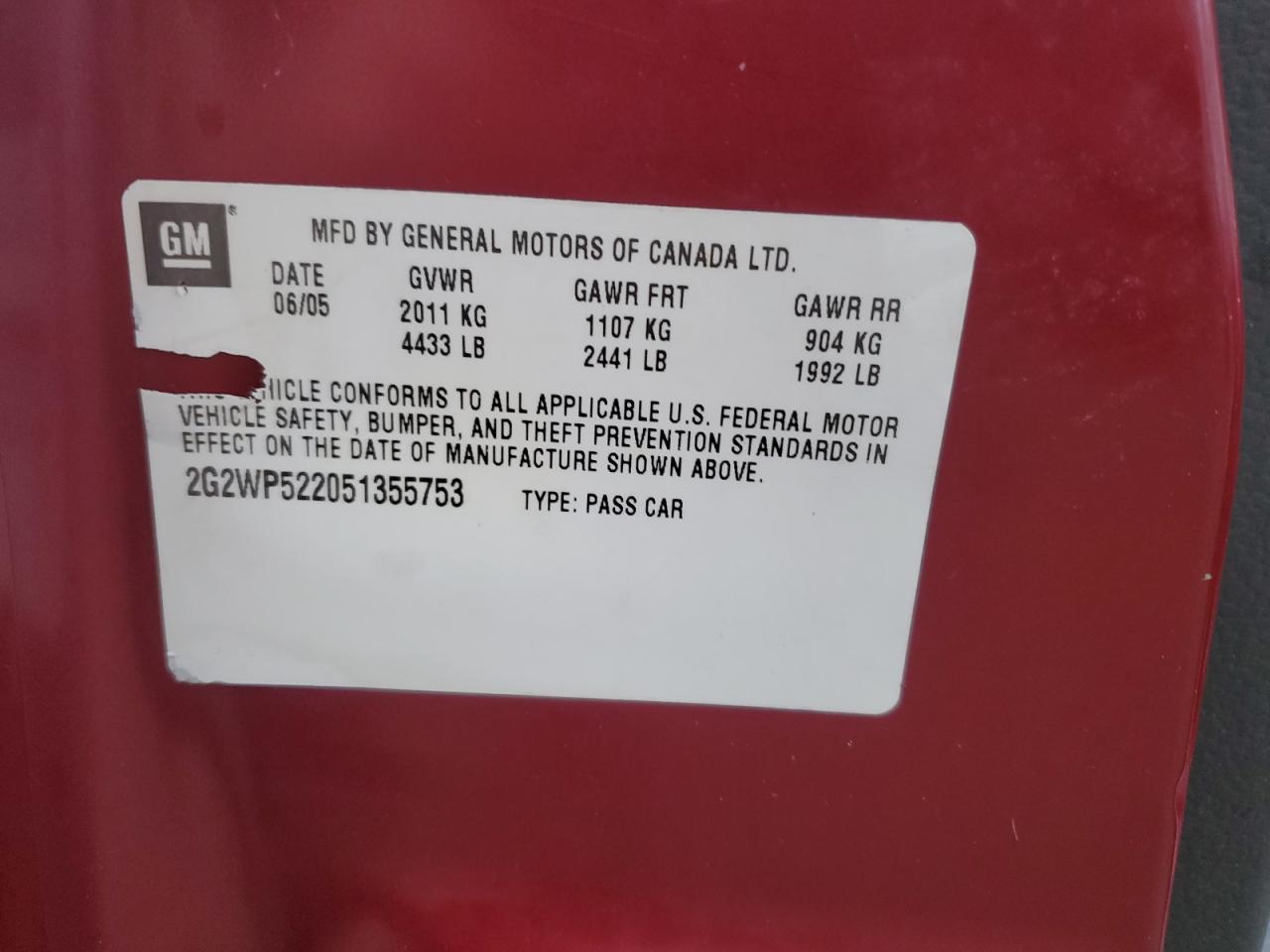 2005 Pontiac Grand Prix - Image 15