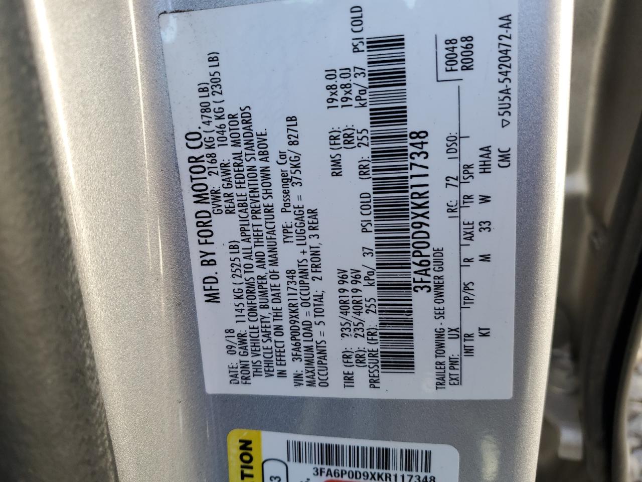 2019 Ford Fusion - Image 12