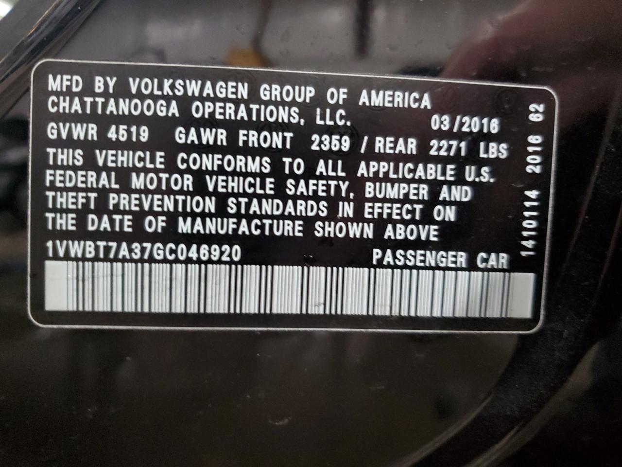 2016 Volkswagen Passat - Image 13