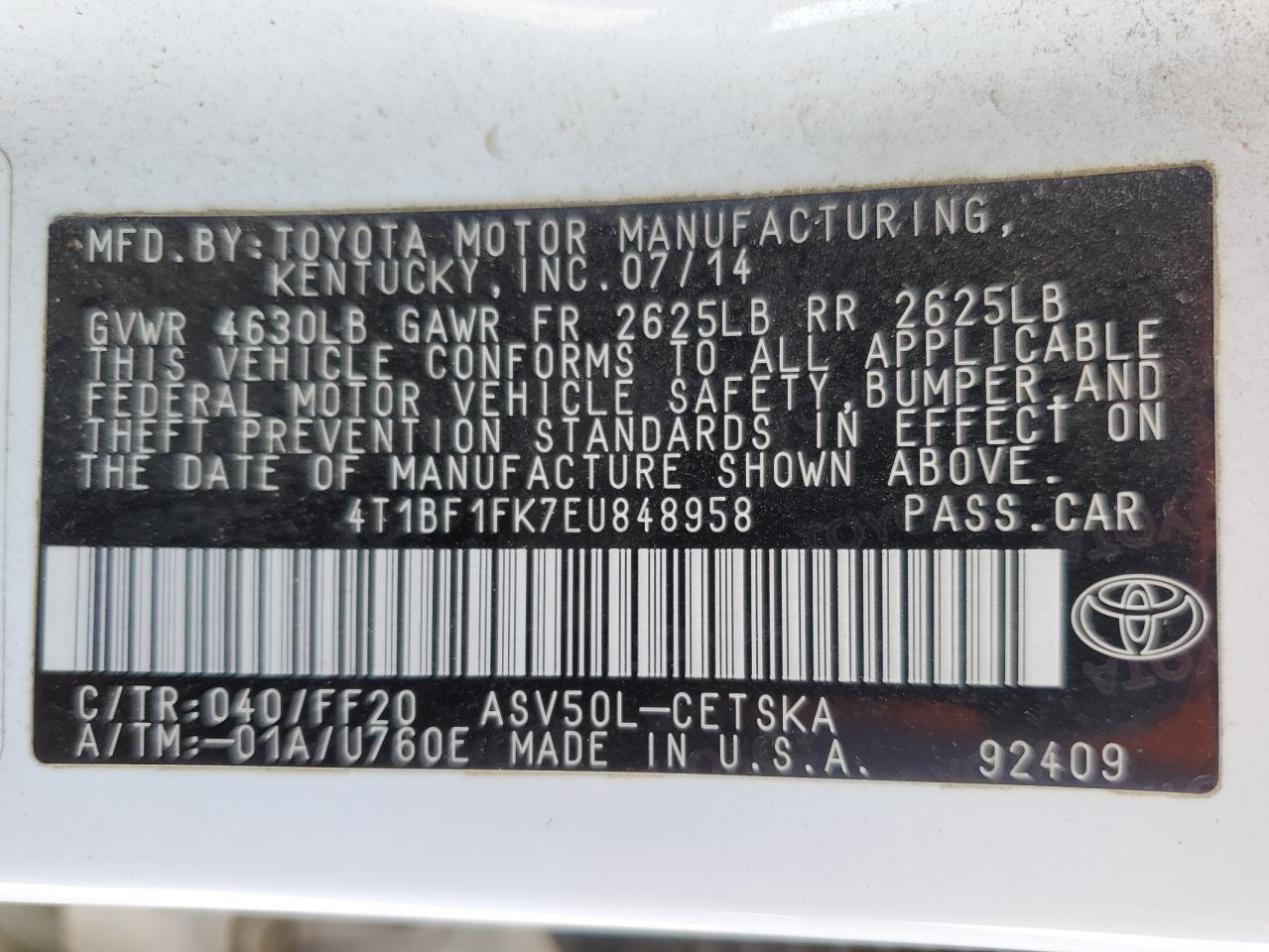 2014 Toyota Camry - Image 12