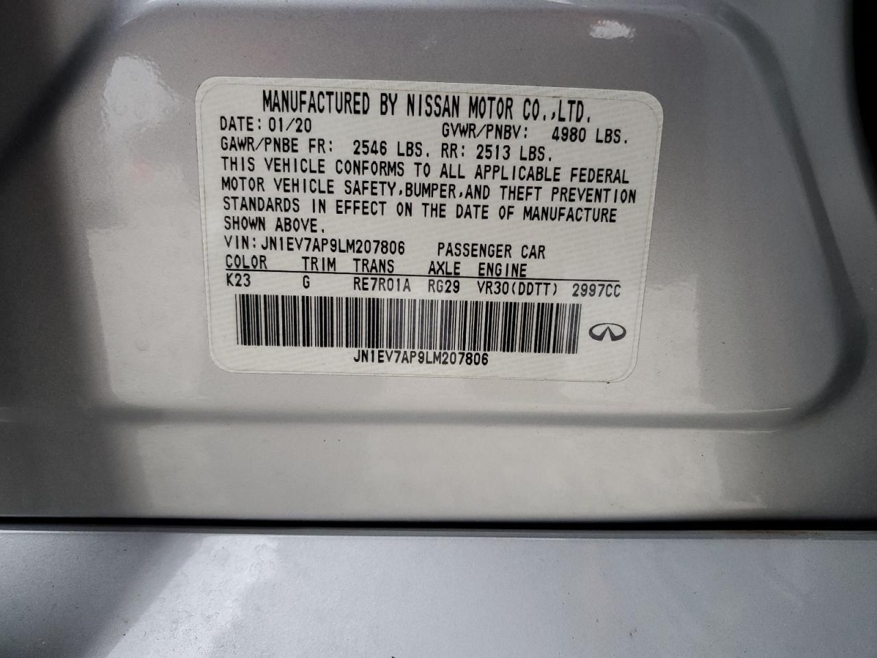 2020 Infiniti Q50 - Image 14