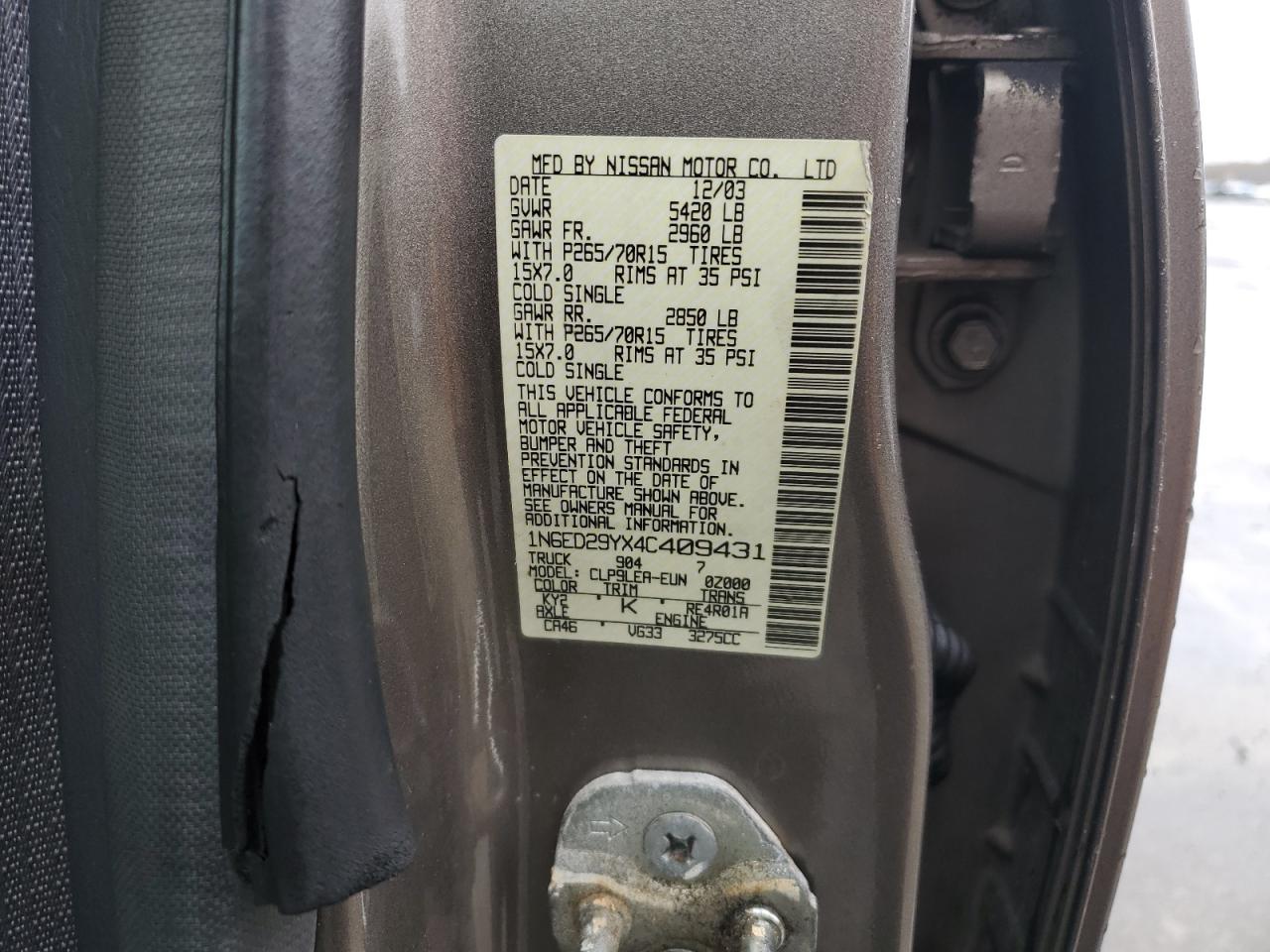 2004 Nissan Navara (Frontier) - Image 12