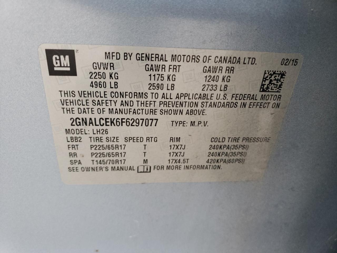 2015 Chevrolet Equinox - Image 16