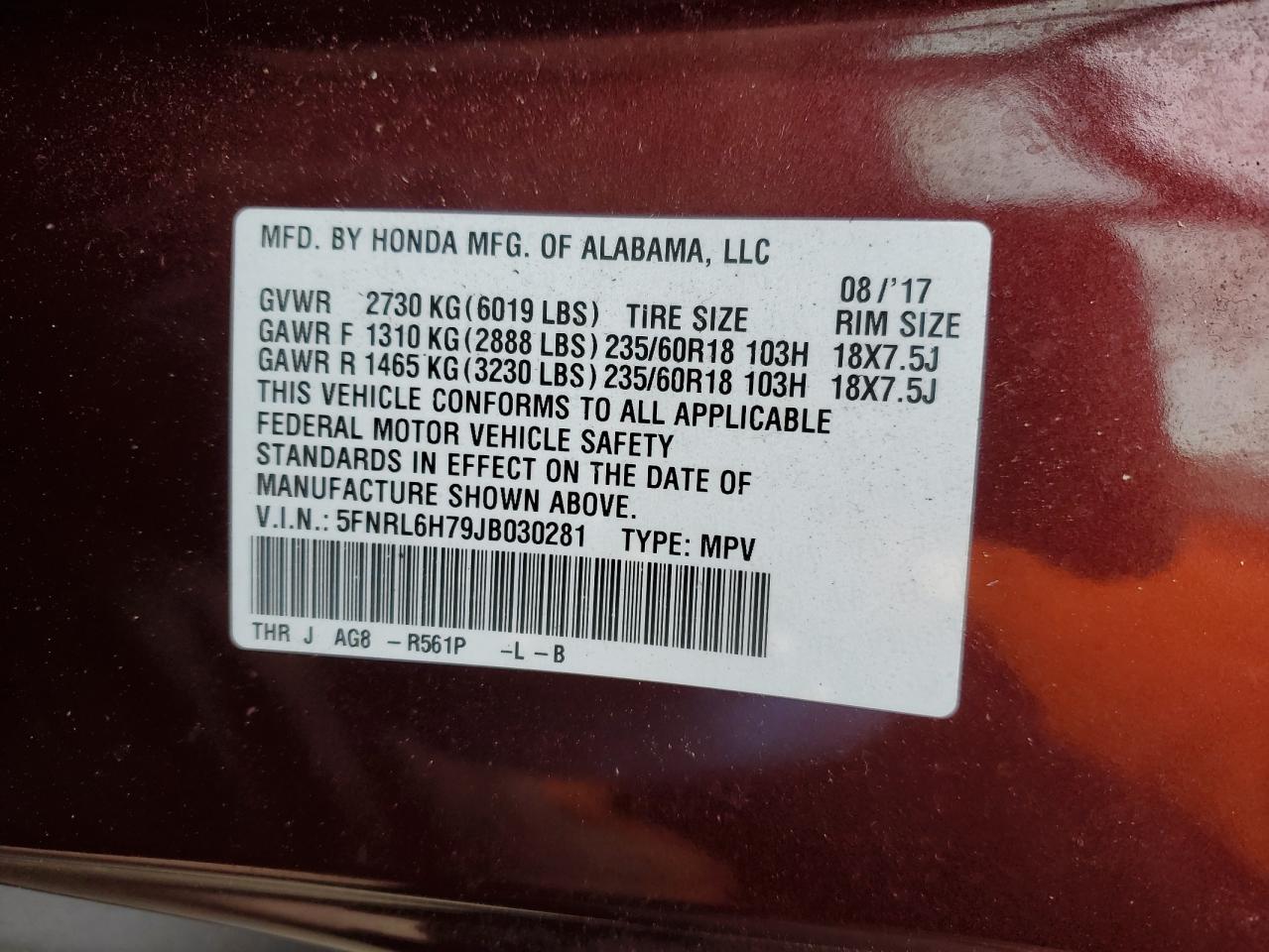 2018 Honda Odyssey - Image 13