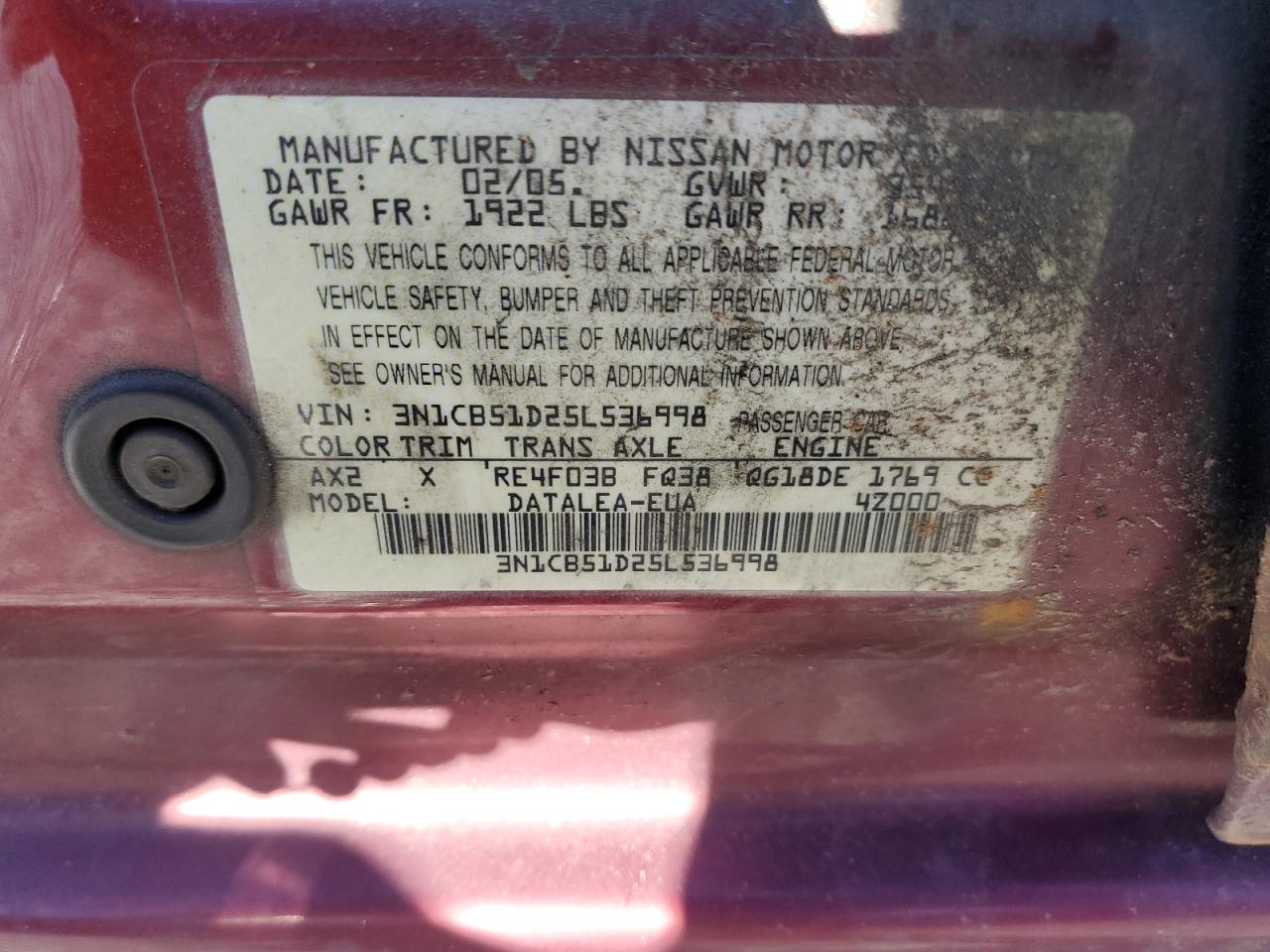 2005 Nissan Sentra - Image 14