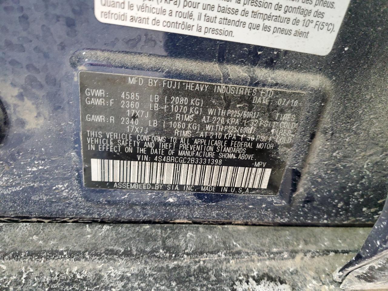 2011 Subaru Outback - Image 12